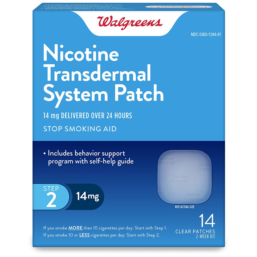 Walgreens Nicotine Transdermal System Patch Clear Clear