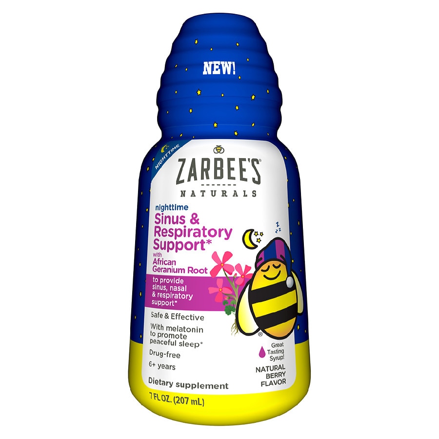  ZarBee's Naturals Sinus & Respiratory Support Nighttime Liquid 