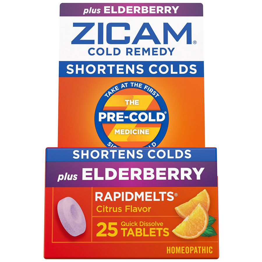 Zicam Cold Remedy Homeopathic Citrus With Elderberry Rapidmelts Walgreens