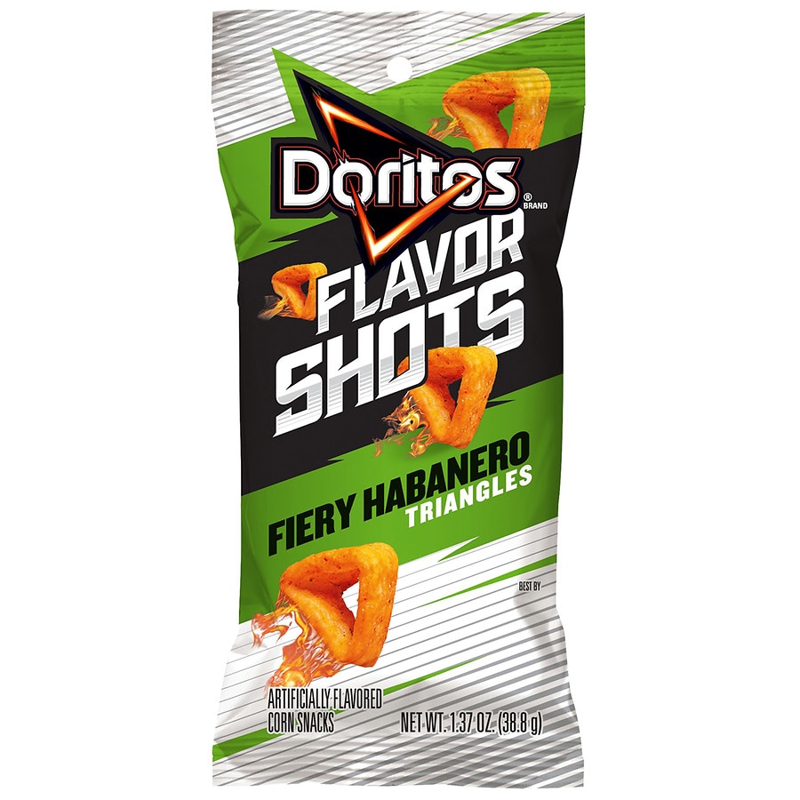 Doritos Shots Corn Snacks Fiery Habanero Triangles