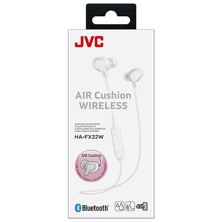 JVC Air Cushion In Ear Bluetooth Headphones, White