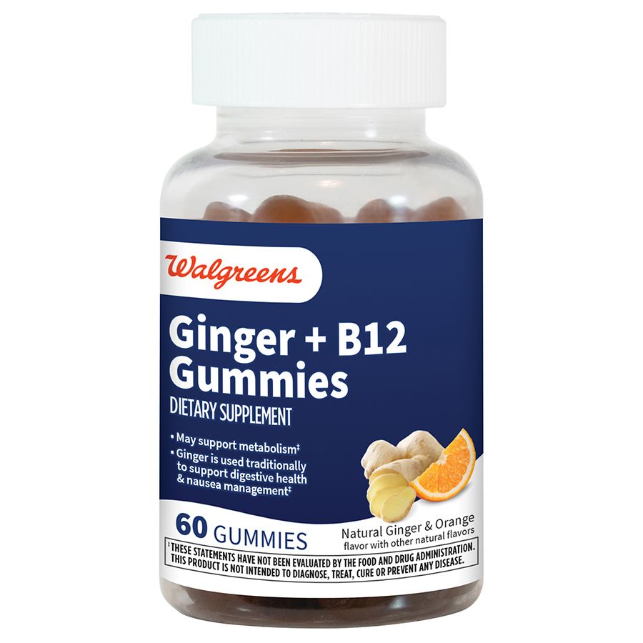 Walgreens Ginger B12 Gummies Orange Walgreens