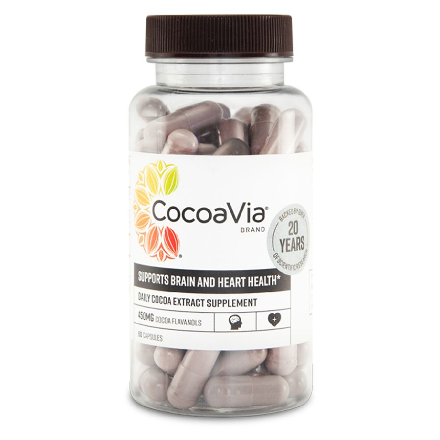 CocoaVia Heart & Brain Supplement Capsules