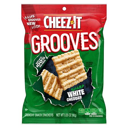 UPC 024100103454 product image for Cheez-It Grooves Crunchy Snack Crackers Sharp White Cheddar - 3.25 OZ | upcitemdb.com