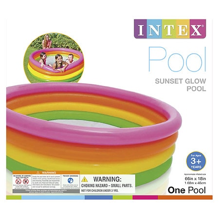 Condition photo showing New/Like New for Intex Sunset Glow Swim Center Inflatable Family Swimming Pool - 56441EP