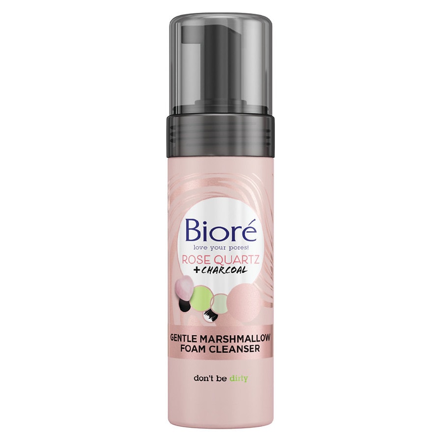 Biore Rose Quartz & Charcoal Marshmallow Foam Cleanser