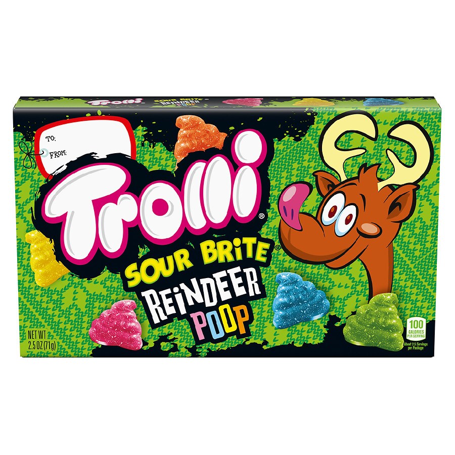 Trolli Sour Brite Gummi  Reindeer Poop Candy