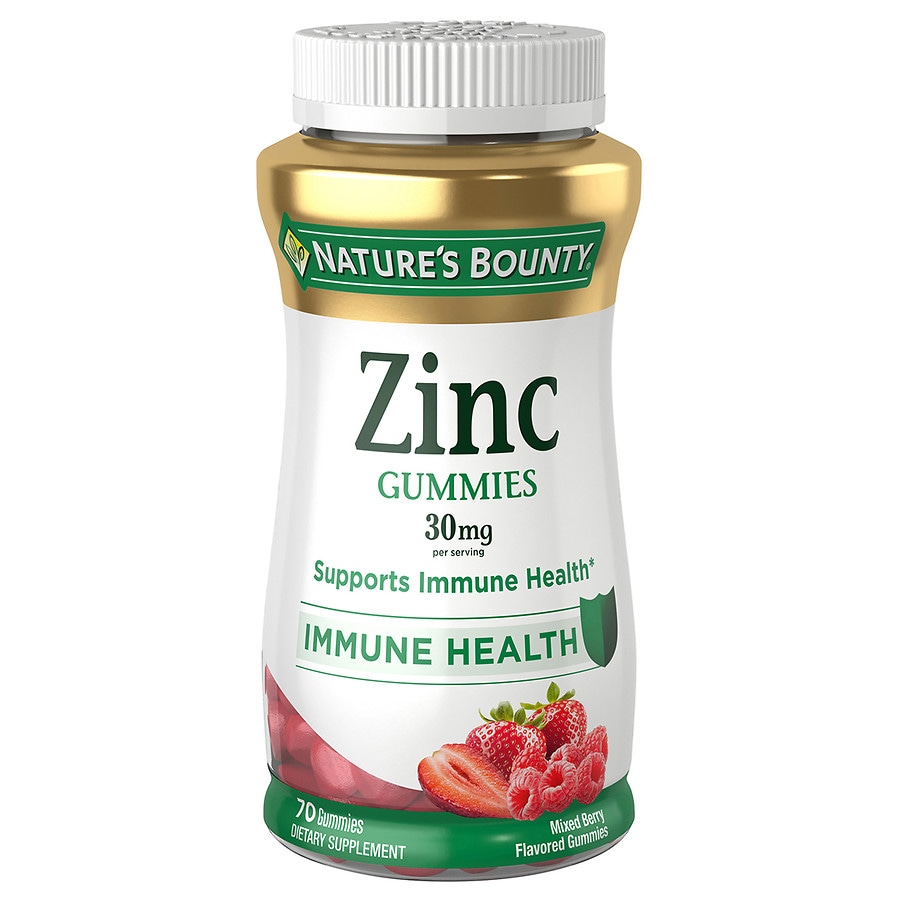 Nature S Bounty Immune Support Zinc Gummies 30mg Mixed Berry Walgreens