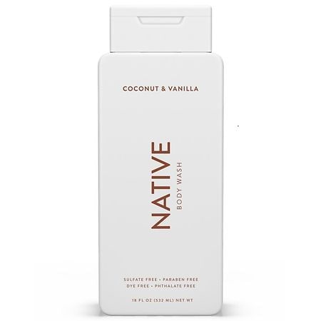 Native Coconut & Vanilla Body Wash for Women - 18oz