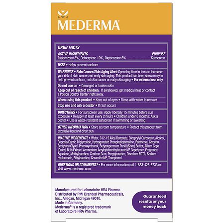 mederma spf 30 ingredients