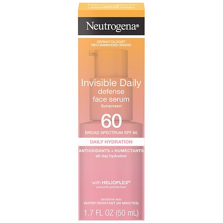 Neutrogena Invisible Daily Defense Sunscreen Face Serum - SPF 60 - 1.7 fl oz