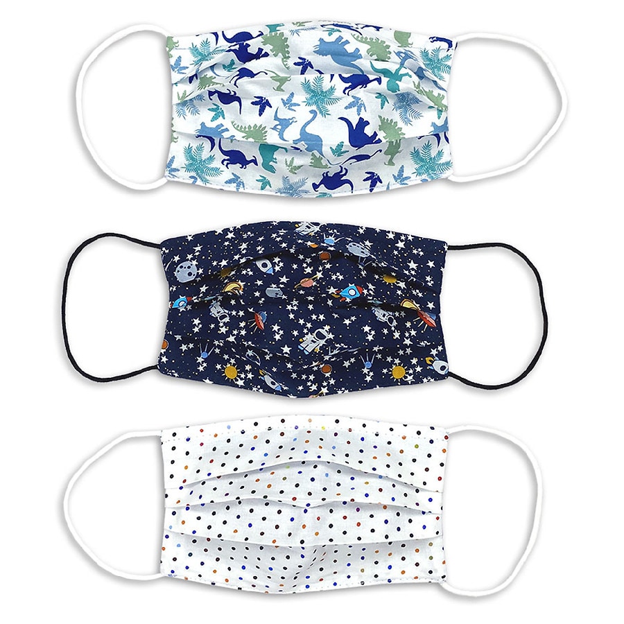 Calabrum Reversible Kids Face Masks Assortment Light Blue, Navy, French Blue