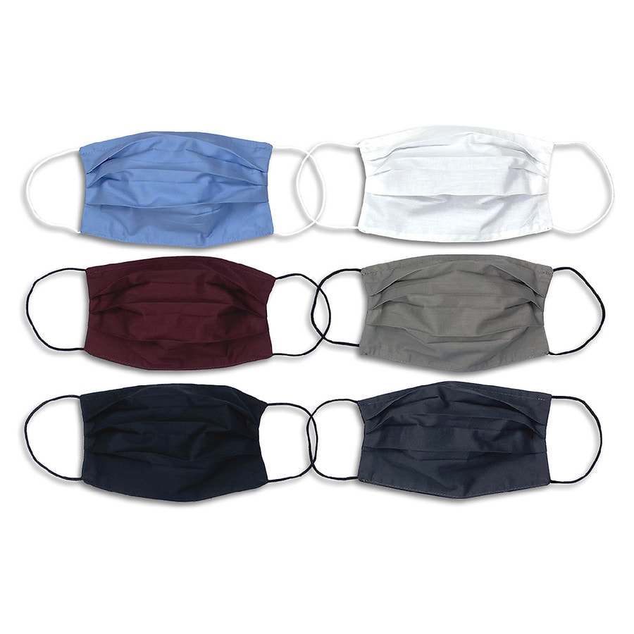 Calabrum Reversible Adult Face Masks Assortment French Blue, White, Burgundy, Grey, Black,Charcoal