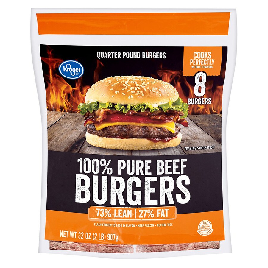 Kroger 100% Pure Beef Quarter Pound Burgers