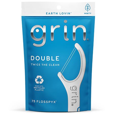 Grin Oral Care Double Flosspyx - Minty - 75ct