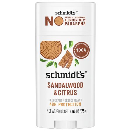 Schmidt's Sandalwood & Citrus Aluminum-Free Natural Deodorant Stick - 2.65oz