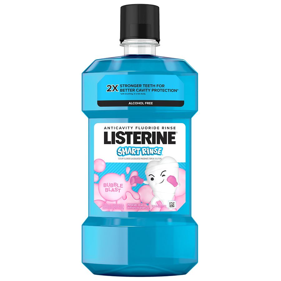 Listerine Smart Rinse Kids Anticavity Mouthwash Bubble Blast Walgreens