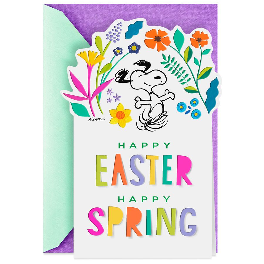 Hallmark Peanuts Easter Card (Snoopy, Happy Spring)