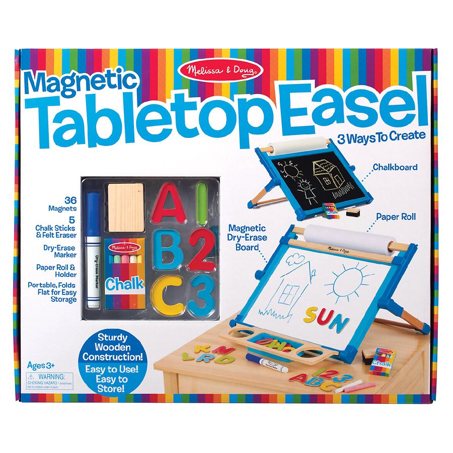 Melissa Doug Double Sided Magnetic Tabletop Easel Walgreens