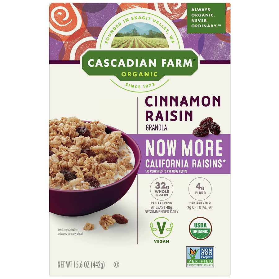 Cascadian Farm Organic Cinnamon Raisin Granola