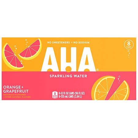 UPC 049000532524 product image for AHA Orange + Grapefruit Sparkling Water - 12.0 oz x 8 pack | upcitemdb.com