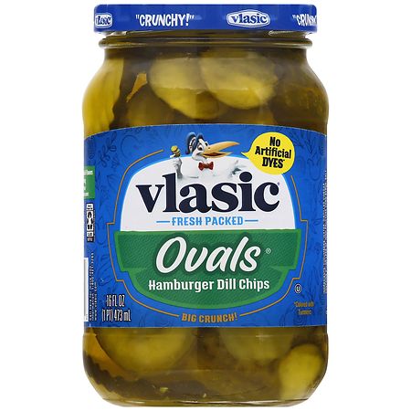 Vlasic Ovals Hamburger Dill Pickle Chips