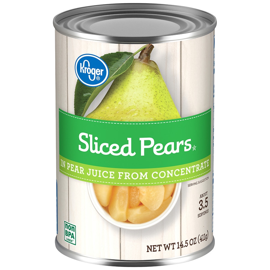 Kroger Sliced Pears in Pear Juice