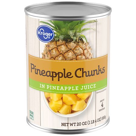 Kroger Pineapple Chunks in Pineapple Juice