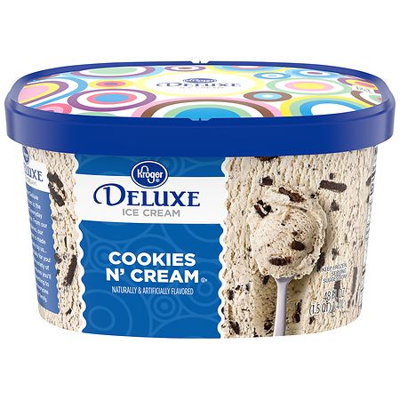 Kroger Deluxe Fun Munch Cookies & Cream Ice Cream