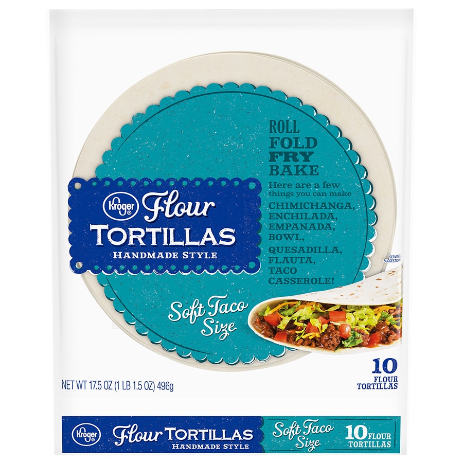 Kroger Soft Taco Size Flour Tortillas