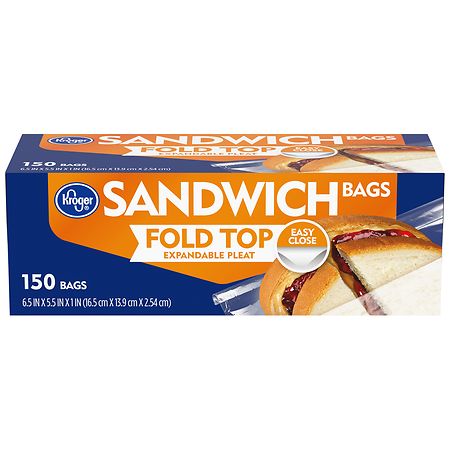 Kroger Fold Top Expandable Pleat Sandwich Bags