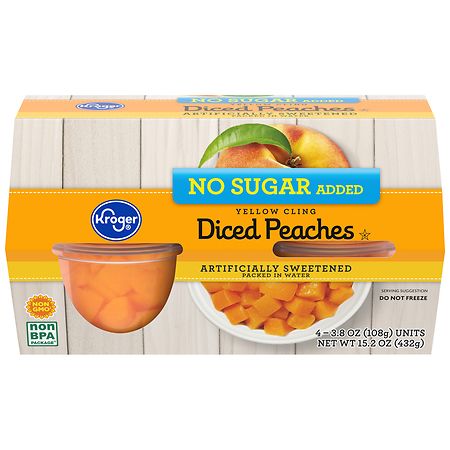 Kroger Diced Peaches with Splenda Fruit Cups