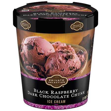 Kroger Private Selection Black Raspberry Chocolate Chunk Ice Cream