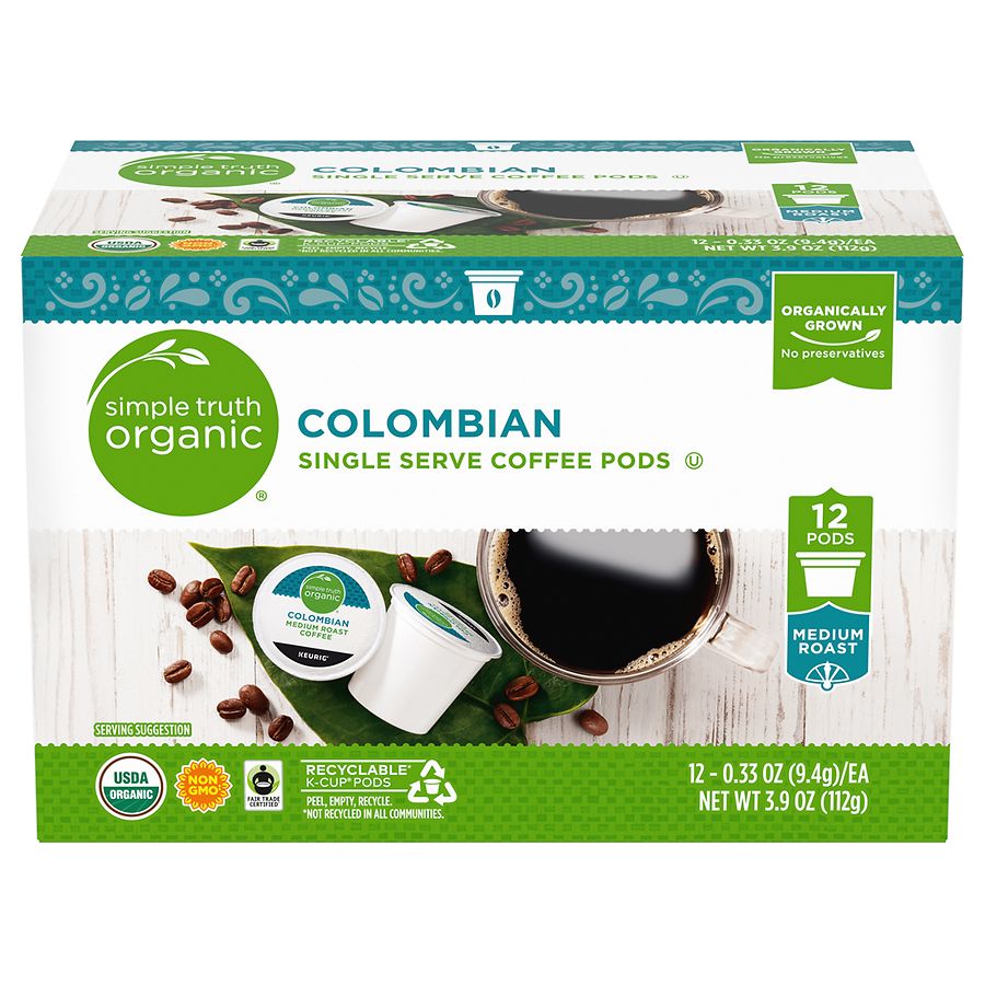 Kroger Simple Truth Organic Colombian Coffee K Cup Pods Walgreens