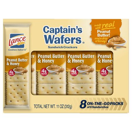 Lance Captain's Wafer Peanut Butter Honey Sandwich Crackers