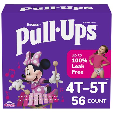 Huggies Pull-Ups Girls' Potty Training Pants - 1.0 set 4-5T 56 count 