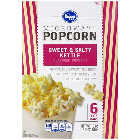 Kroger Sweet & Salty Kettle Microwave Popcorn