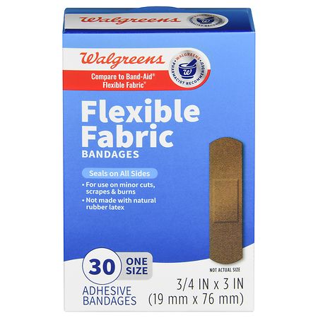 Walgreens Flexible Fabric Bandages, Medium