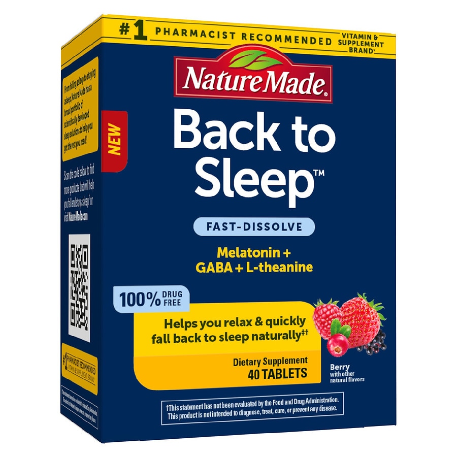 Nature Made Back to Sleep Melatonin  Fast-Dissolve Tablets