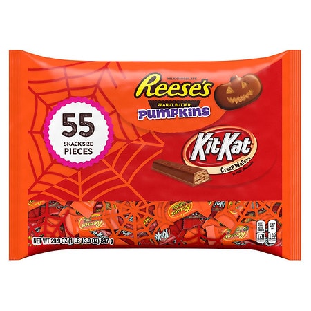 UPC 034000935581 product image for Hershey's Reese's/Kit Kat Snack Size Candy, Halloween Milk Chocolate Assortment  | upcitemdb.com