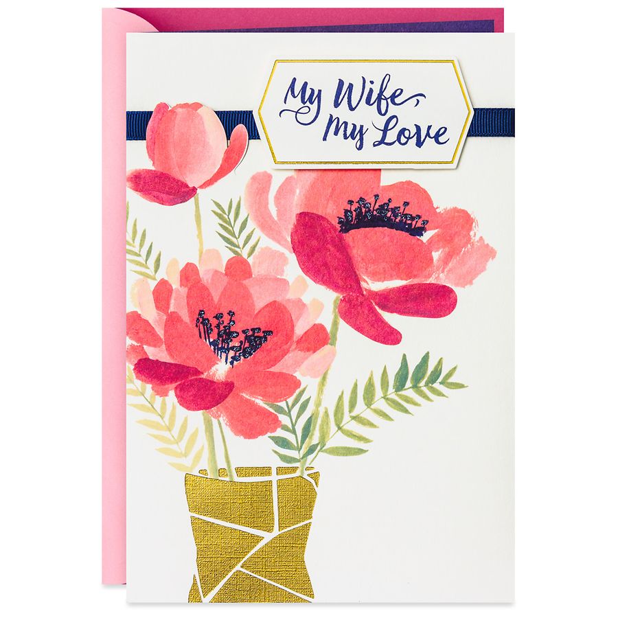 Hallmark Mother's Day Card for Wife (You Mean the World to Me)(S37)
