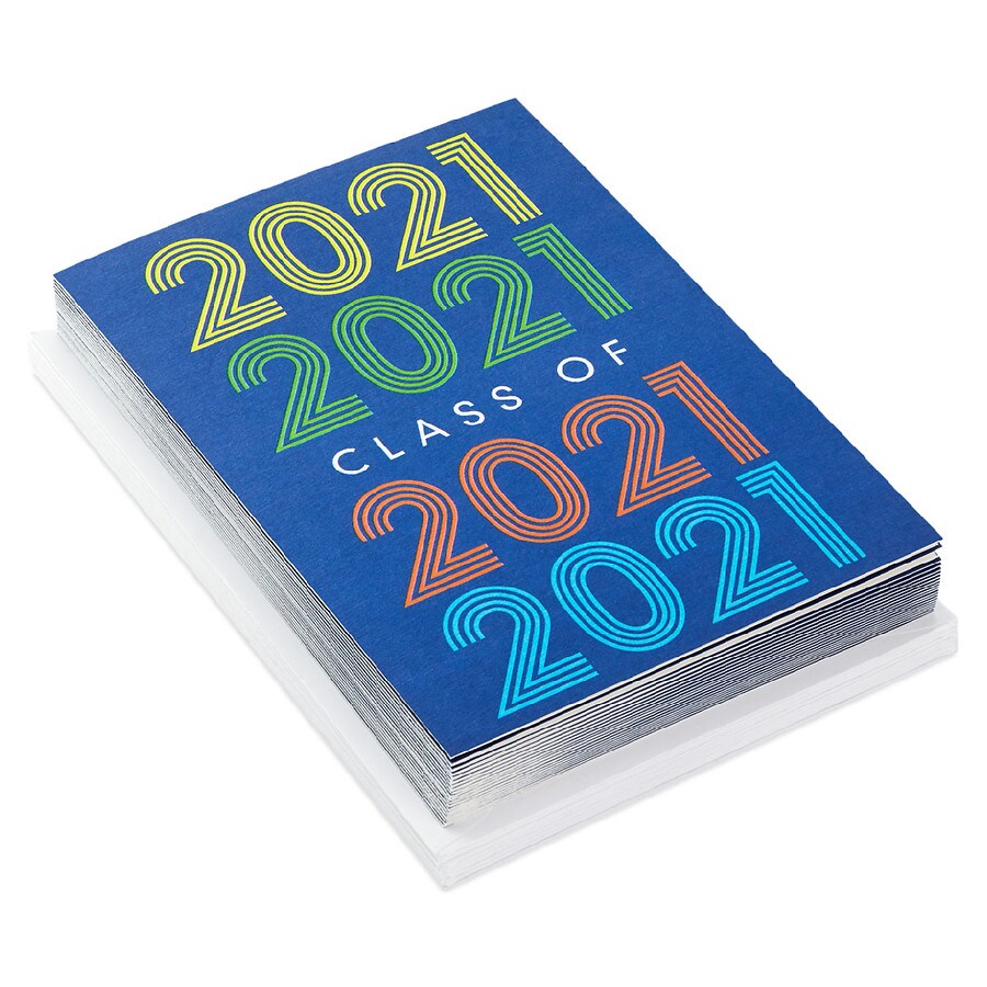 Hallmark Hallmark 2021 Graduation Party Invitations, (Retro Blue)