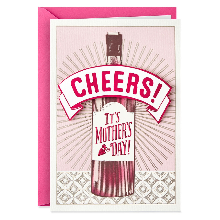 Shoebox Funny Mother's Day Card, Wine Bottle