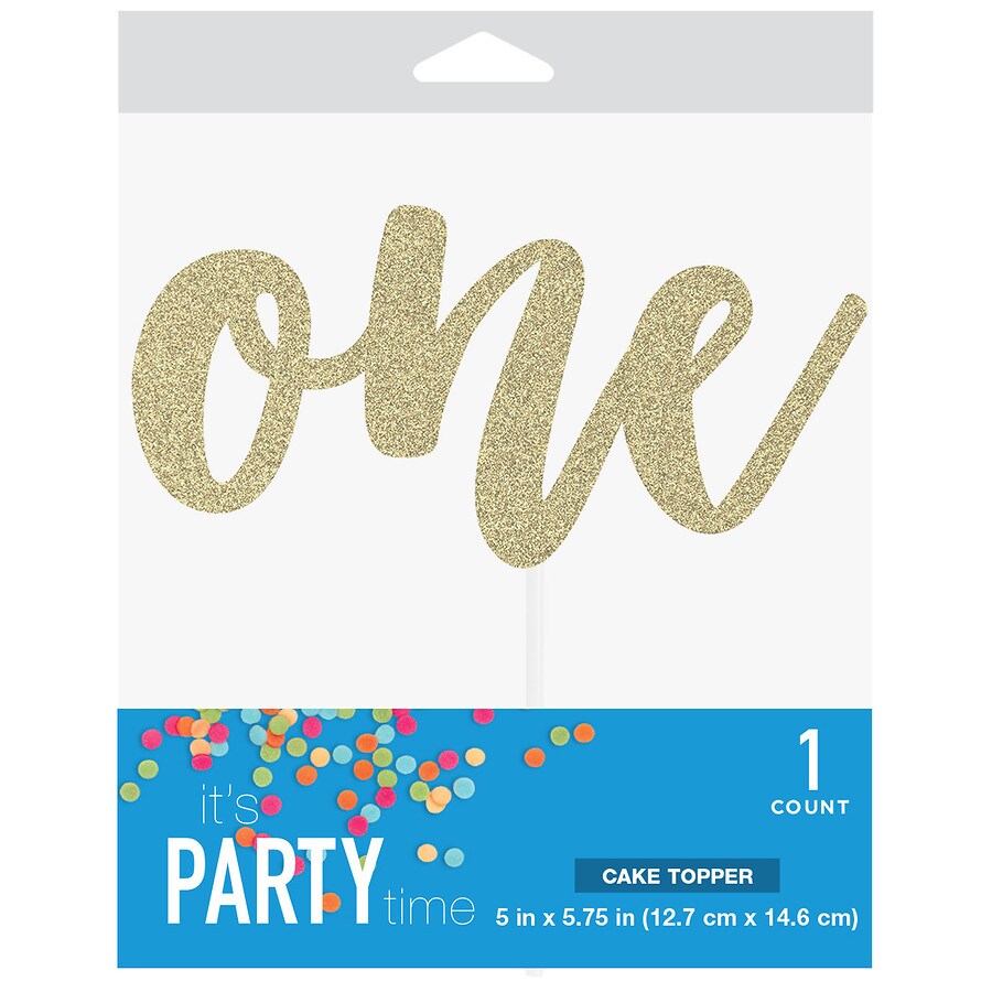 Festive Voice One Glitter Cake Topper