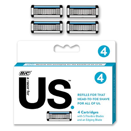 BiC Us. 5-Blade Unisex Razor Blade Refills – 4ct