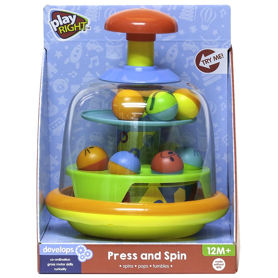 Baby Toddler Spinning Top Balls Popping Pals Activity Toy Gift 
