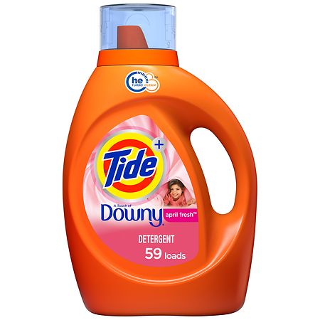 Tide Plus Downy April Fresh He, 59 Loads Liquid Laundry Detergent, 92 fl oz