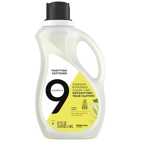 9 Elements Laundry Purifying Softener Liquid, Clear, Lemon Scent, 67 Oz (B08V7TXFM3)