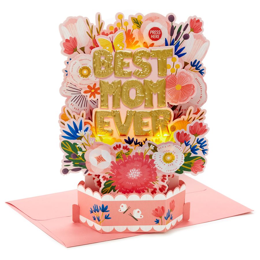 Hallmark Paper Wonder Mother's Day Pop Up Card with Light and Sound (Best Mom Ever)(S24)