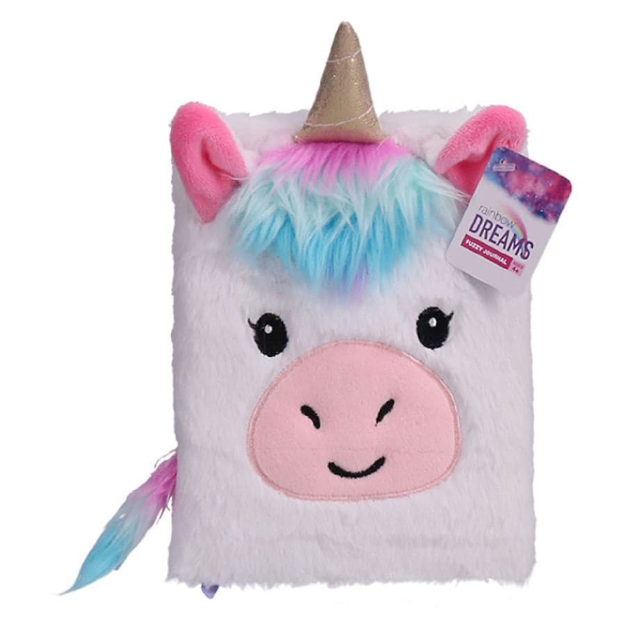 Festive Voice Fuzzy Journal Unicorn